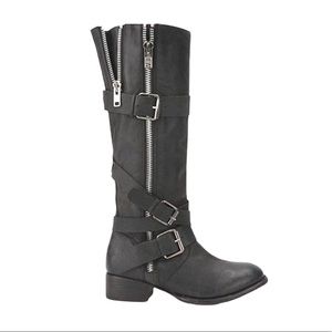 Dolce Vita Marlo Tall Zip Buckle Biker Boot Sz 7